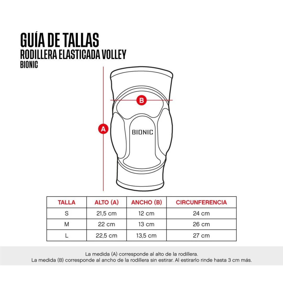rodillera elasticada volley bionic