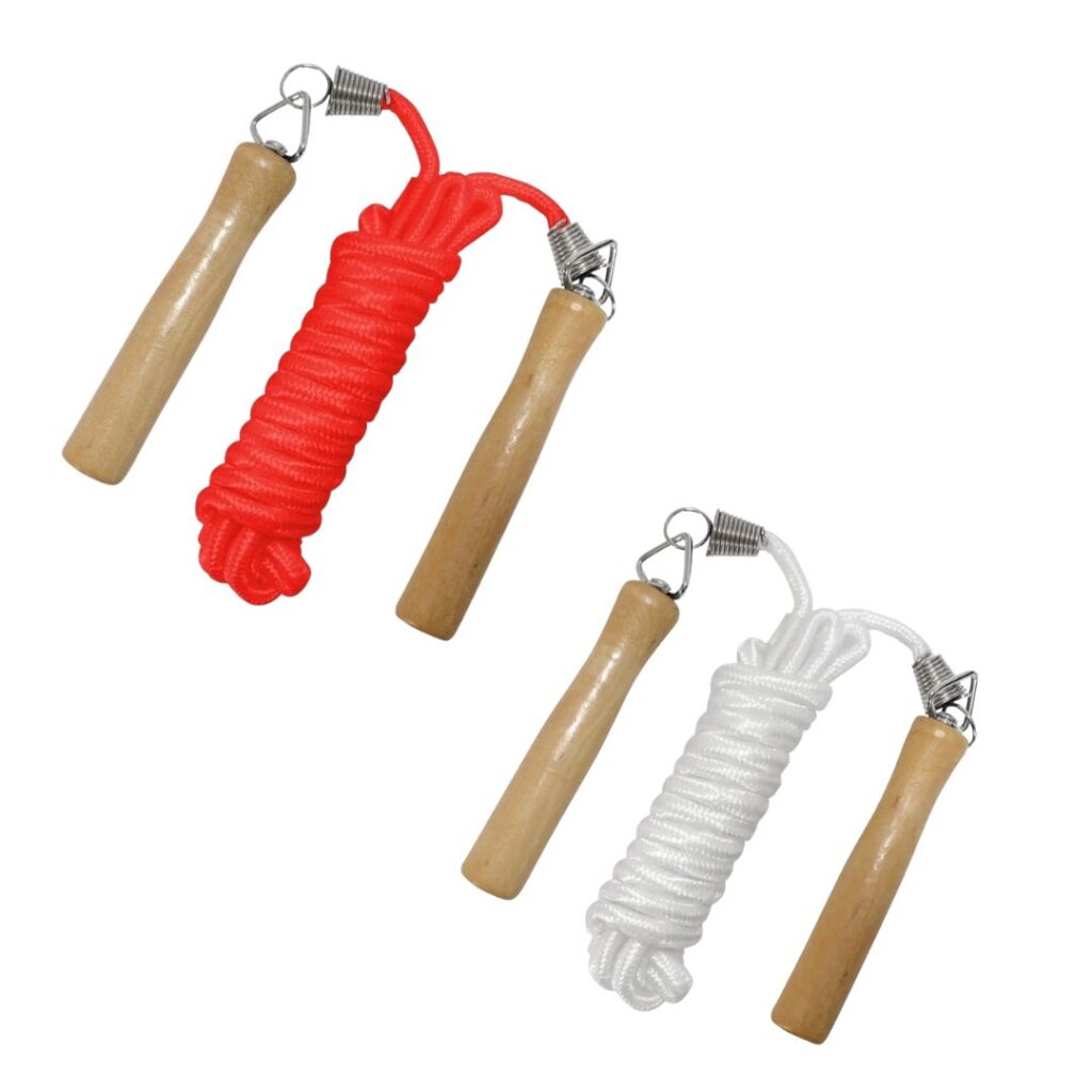Cuerda de salto mango madera