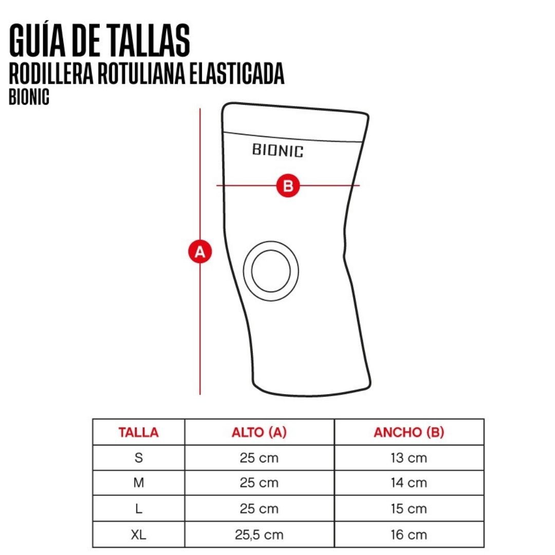 Rodillera con soporte rotuliano de neopreno Bionic - Imagen 2