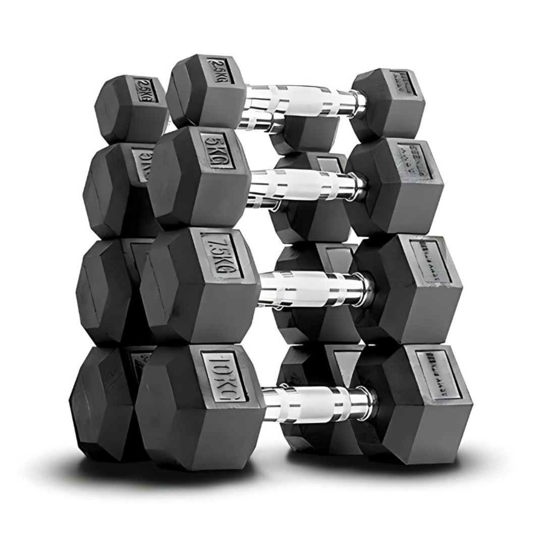 Discos Gym Pesas De 50 Libras Mancuernas Hexagonales De Caucho 55 Lbs Rubtec Tienda Online