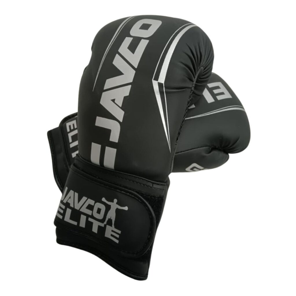 guante boxeo javco negro gris