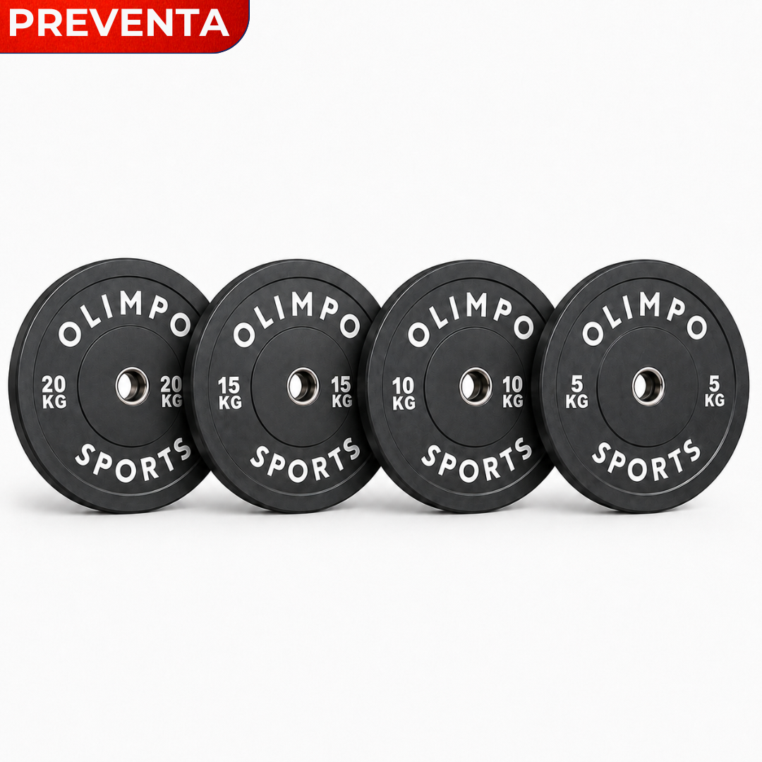 PREVENTA/ PACK 100KG DISCOS BUMPER OLIMPO