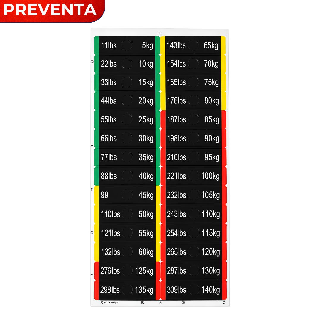 PREVENTA/ Set sticker de placas hasta 140kg