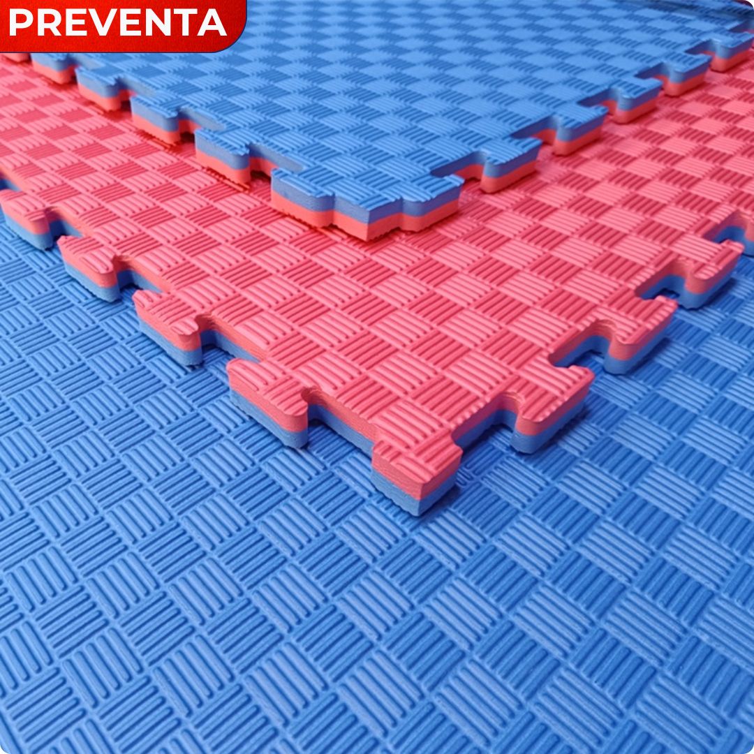 PREVENTA/ Tatami 100x100x3cm rojo/azul